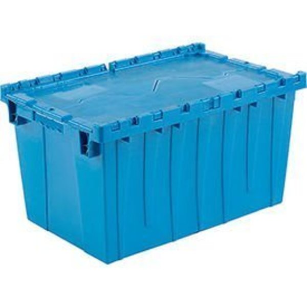 Monoflo International Global Industrial„¢ Plastic Attached Lid Shipping & Storage Container 25-1/4x16-1/4x13-3/4 Blue DC-2515-14BLUE